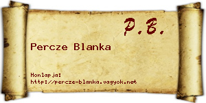 Percze Blanka névjegykártya